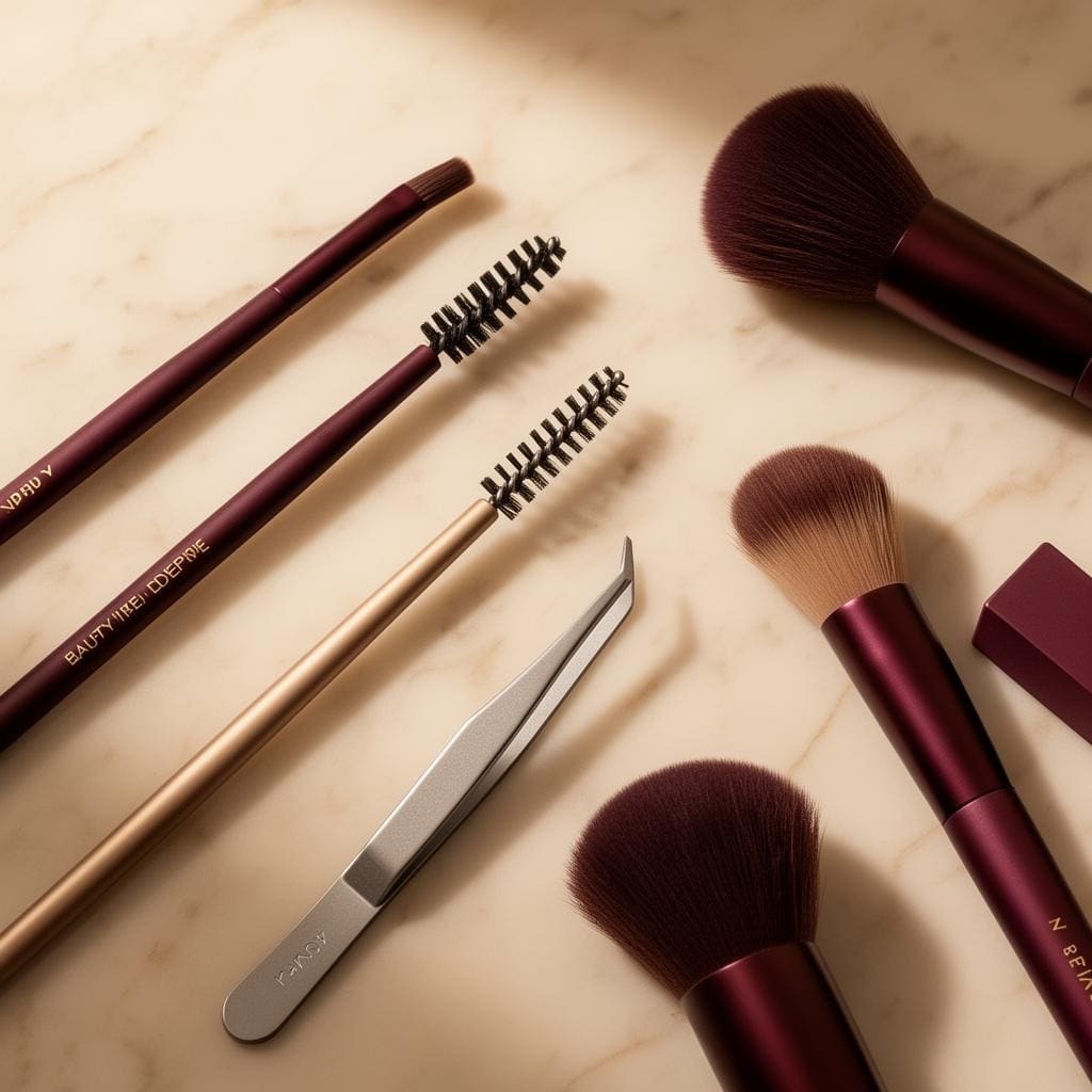 Professional beauty tools for eyebrow styling and makeup